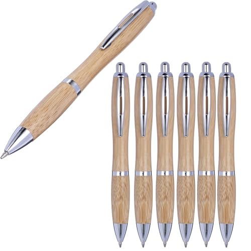 Kugelschreiber Sets versch. Mengen Bambus Holz Schreibgerät schwarze Mine von notrash2003® (10er) von noTrash2003