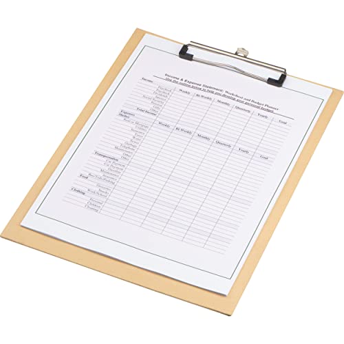 Sparset 5 Klemmbretter Clipboard Schreibbrett DIN A4 aus nachhaltigem Karton mit stabiler Klammer und ausziehbarer Öse für Lager Büro Messe Kongress Schule Uni von noTrash2003