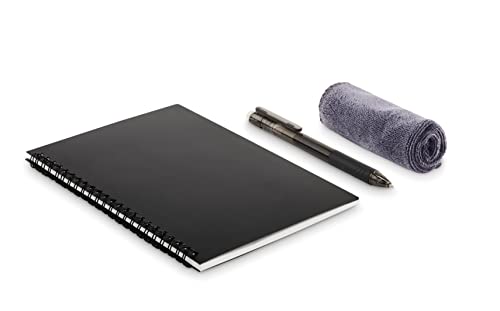 Wiederverwendbares DIN A5 Notizbuch Notebook mit Löschbarem Stift, Nachhaltiger und Umweltfreundlicher Spiralblock mit Stift und Mikrofasertuch - Papier immer wieder verwenden Wiederverwendbares DIN A5 Notizbuch Notebook mit Löschbarem Stift, Nachhaltiger und Umweltfreundlicher Spiralblock mit Stift und Mikrofasertuch - Papier immer wieder verwenden von noTrash2003