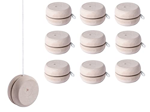 10 Stück JoJo Yoyo aus Holz Naturholz Nachhaltiges Spiel für Party Kindergeburtstag Partypack Mitgebsel Hochzeit Kinderfeier 10 Stück JoJo Yoyo aus Holz Naturholz Nachhaltiges Spiel für Party Kindergeburtstag Partypack Mitgebsel Hochzeit Kinderfeier von noTrash2003
