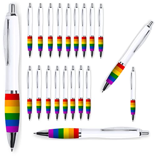 noTrash2003 10 Stück Regenbogen Kugelschreiber Pride Flag Rainbowflag Flagge zeigen LGBT Toleranz und Diversität Equality von noTrash2003