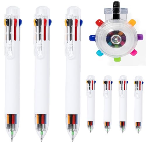 noTrash2003 4 Stück Achtfarb Kugelschreiber Set 8-farb Kuli in weiss mit 8 unterschiedlichen Farben Multicolor Kugelschreiber Schreibgerät Schule Büro Gastronomie noTrash2003 4 Stück Achtfarb Kugelschreiber Set 8-farb Kuli in weiss mit 8 unterschiedlichen Farben Multicolor Kugelschreiber Schreibgerät Schule Büro Gastronomie von noTrash2003