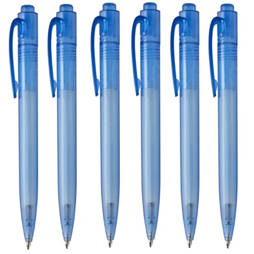 noTrash2003 6er Set Druckkugelschreiber Kugelschreiber aus Ozean Plastik Nachhaltig und Umweltschutz Müll Recycling Kreislaufwirtschaft (Blau) von noTrash2003