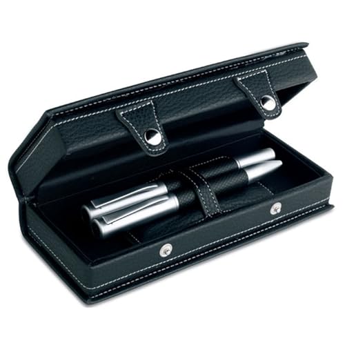 noTrash2003 Hochwertiges Schreibset Stifteset Schwarz-Silber Drehkugelschreiber Füllfederhalter Metallkugelschreiber Mattiertes Silber im Carbon Look im eleganten Geschenketui noTrash2003 Hochwertiges Schreibset Stifteset Schwarz-Silber Drehkugelschreiber Füllfederhalter Metallkugelschreiber Mattiertes Silber im Carbon Look im eleganten Geschenketui von noTrash2003