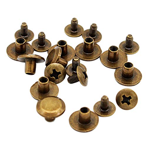 non-brand 20 Schrauben Nieten Gürtelschrauben Buchschrauben 10x5 mm für Lederhandwerk, Dokument, Buch und Album non-brand 20 Schrauben Nieten Gürtelschrauben Buchschrauben 10x5 mm für Lederhandwerk, Dokument, Buch und Album von Baoblaze