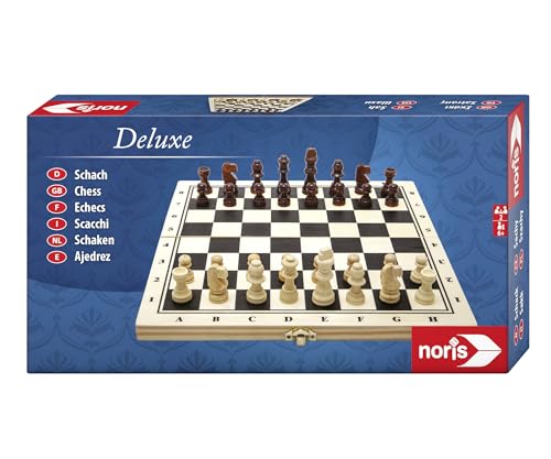 noris 606108014 Deluxe Schach, der beliebte Spieleklassiker aus Holz mit großen Holzfiguren, auch für unterwegs geeignet, ab 6 Jahren, Braun,beige noris 606108014 Deluxe Schach, der beliebte Spieleklassiker aus Holz mit großen Holzfiguren, auch für unterwegs geeignet, ab 6 Jahren, Braun,beige von Noris