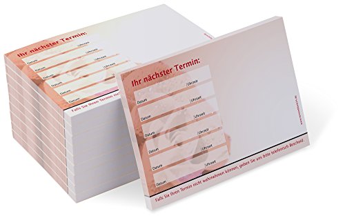 Terminblock Trend (10 Blöcke) je 50 Terminzettel für Nageldesign, Fußpflege, Wellness, Kosmetik von notizblock24