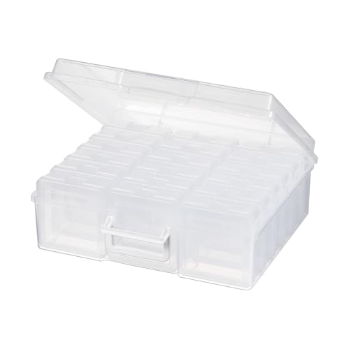 Novelinks Stapelbare transparente Kunststoff-Aufbewahrungsbox mit Verriegelungsdeckel – für Bastelbedarf, Organizer für Bleistiftbox, Buntstifte, Schmuck (18 Stück, transparent, klein) von novelinks