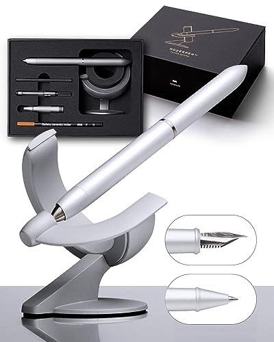 novium Hoverpen Future Edition Füllfederhalter und Tintenroller, All-in-Geschenk-Box, feine Feder, futuristische Ästhetik, luxuriöser Schreibtischstift aus Metall, frei drehender Executive-Stift, novium Hoverpen Future Edition Füllfederhalter und Tintenroller, All-in-Geschenk-Box, feine Feder, futuristische Ästhetik, luxuriöser Schreibtischstift aus Metall, frei drehender Executive-Stift, von novium