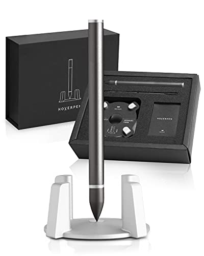 novium Hoverpen Luxus-Kugelschreiber für Damen und Herren, vertikal stehend, mit hochwertiger, frei fließender Tinte, aus Metall, einzigartige Geschenke, Luxus-Stift für Männer, Geschenkideen von novium
