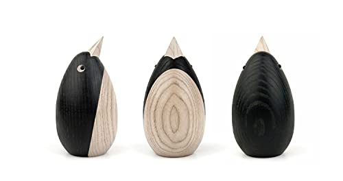 Novoform - Dekofigur - Holzfigur - Penguin - Pinguin - Eschenholz - von Hand gefertigt - Maße (ØxH): 4,7 x 8,5 cm - 1 Stück von Novoform