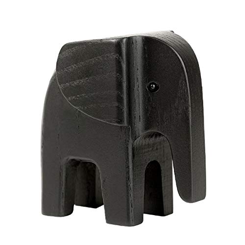 Novoform Design - Baby Elephant - Dekofigur, Holzfigur - Elefant - Eschenholz schwarz lackiert - Maße (LxBxH): 7,5 x 4 x 7,7 cm von novoform
