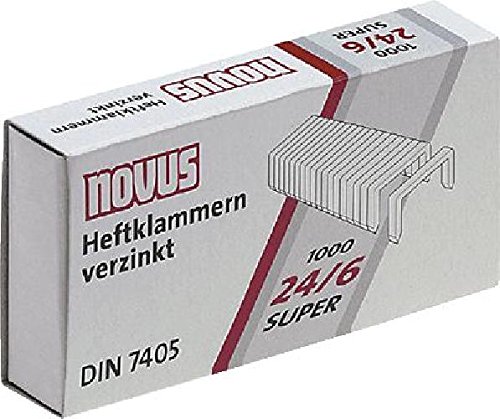 novus Heftklammern/040-0026, 24/6 SUPER, Inh. 1000 von novus