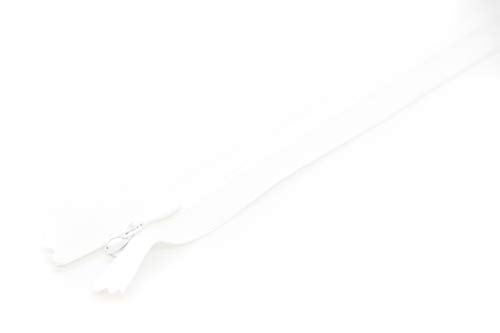 NTS Nähtechnik 1 Reißverschluss aus Kunststoff, nahtverdeckt, 3mm Spirale, Nicht teilbar (weiß, 20cm) von nts Nähtechnik