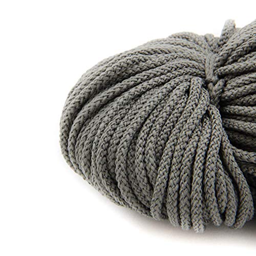 NTS Nähtechnik 100m Kordel, 100% Polyester, Farbauswahl, Breite: 3 mm (grau) von nts Nähtechnik
