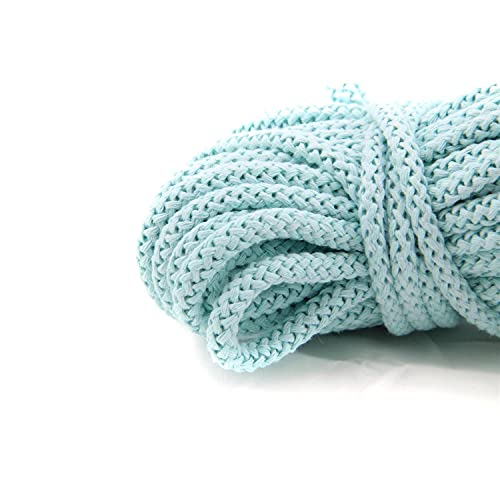 NTS-Nähtechnik Baumwohlkordel 8mm | Farb und Längenauswahl | 100% Baumwolle | mit Polyester Kern | (Aqua, 50m) von nts Nähtechnik