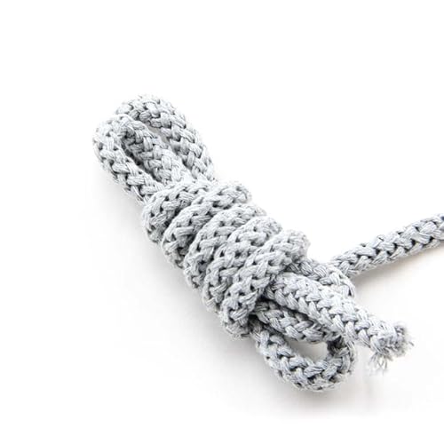 NTS-Nähtechnik 8mm | 5m Kordel | 100% Baumwolle | mit Polyester Kern (hellgrau) von nts Nähtechnik