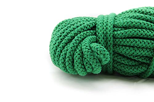 NTS-Nähtechnik Baumwohlkordel 8mm | Farb und Längenauswahl | 100% Baumwolle | mit Polyester Kern | (grün, 50m) von nts Nähtechnik