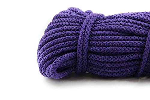 NTS-Nähtechnik Baumwohlkordel 8mm | Farb und Längenauswahl | 100% Baumwolle | mit Polyester Kern | (violett, 50m) von nts Nähtechnik