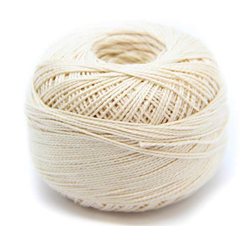 - STRICKDIRWAS - Häkelgarn aus 100% Baumwolle Baumwollgarn Baumwollfaden zum Sticken, Häkeln, Schmuck, Basteln… (beige) von nts Nähtechnik