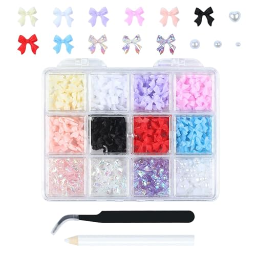 nuanzhiyuan 12 Gitter Kreative Nägel Charm für kreative Nägel Kunst Stilvolle Schleifen Nägel Dekorationen für trendige und modische Nägel nuanzhiyuan 12 Gitter Kreative Nägel Charm für kreative Nägel Kunst Stilvolle Schleifen Nägel Dekorationen für trendige und modische Nägel von nuanzhiyuan