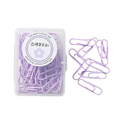 nuanzhiyuan Büroklammern, Macaron-Farbe, 20/50 Stück, Büroklammern, 28 mm/50 mm, rostbeständige Büroklammern für von nuanzhiyuan