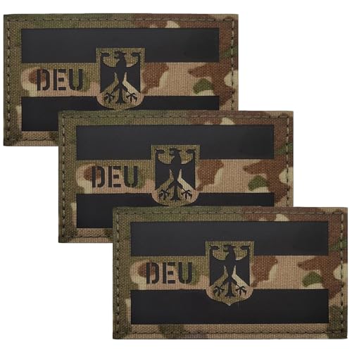 3 Stücke Deutschland Patch Klett,DEU Deutschland IR Infrarot Reflektierende Patches Klett Militär Reflective Germany Flag Patch für Taktische Kleidung Rucksack Baseballkappe Uniform Weste 3 Stücke Deutschland Patch Klett,DEU Deutschland IR Infrarot Reflektierende Patches Klett Militär Reflective Germany Flag Patch für Taktische Kleidung Rucksack Baseballkappe Uniform Weste von nuluxi