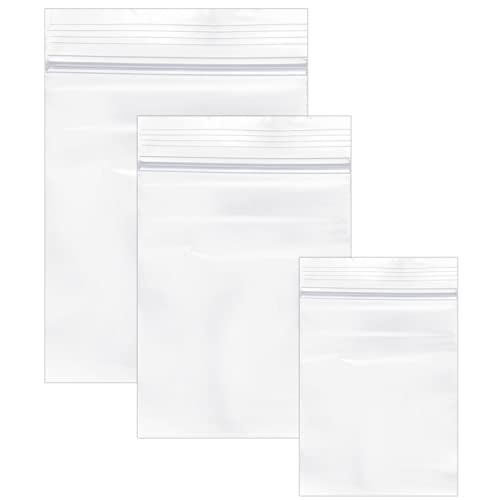 300 Stück Druckverschlussbeutel, 5×7/6×9/7×10cm Kleine Plastiktüten Baggies Transparent Verschlussbeutel Zip Beutel für Schmuck Süßigkeiten Samen von nuoshen