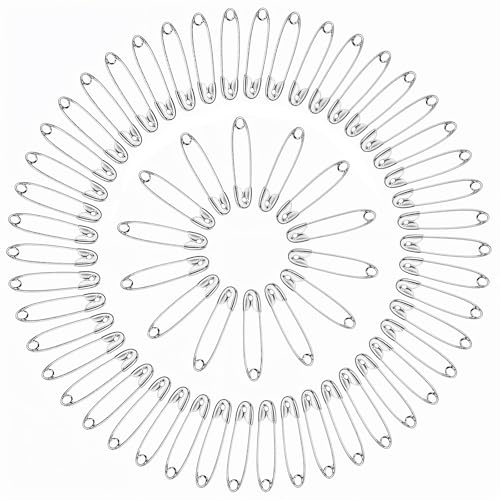 1000 Stück Sicherheitsnadeln, 26mm Metall Mini Sicherheitsnadeln mit weichem Lineal Safety Pins Sicherheit Pins für Kleidung Kunsthandwerk Nähen Schmuckherstellung (Silber) 1000 Stück Sicherheitsnadeln, 26mm Metall Mini Sicherheitsnadeln mit weichem Lineal Safety Pins Sicherheit Pins für Kleidung Kunsthandwerk Nähen Schmuckherstellung (Silber) von nuoshen