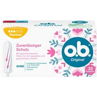 o.b. Tampons Original Normal Größe normal für mittlere/stärkere Periode, 32 St. von o.b.