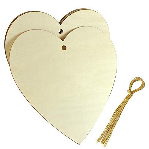 obmwang 4 Stück natürliche Holzherzen, 29,8 x 27,9 cm, große Holzherzscheiben, unlackiert, vorgebohrte Holzherzen, Ornamente für Valentinstag, Hochzeit, Heimdekoration, DIY Handwerk obmwang 4 Stück natürliche Holzherzen, 29,8 x 27,9 cm, große Holzherzscheiben, unlackiert, vorgebohrte Holzherzen, Ornamente für Valentinstag, Hochzeit, Heimdekoration, DIY Handwerk von obmwang