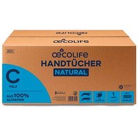 oecolife Papierhandtücher 4901200 NATURAL Lagen-Falzung 1-lagig 3.120 Tücher von oecolife