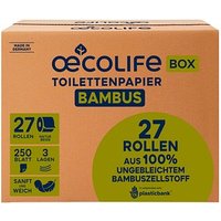 oecolife Toilettenpapier Bambus 3-lagig, 27 Rollen oecolife Toilettenpapier Bambus 3-lagig, 27 Rollen von oecolife