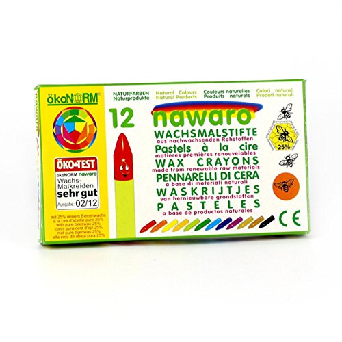 ökoNORM (Nawaro Wachsmalstifte, 12 Farben, verschiedene Farben, Einheitsgröße von ökoNORM