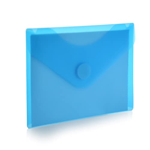 10 Stück Umschlag mit Klettverschluss - Größe A6 / Reisepass/Griffe - REF 90926 - Blau Classic Colors mit Soft Touch Textur, 100% umweltfreundlich von Office Box. (Blau) von office box