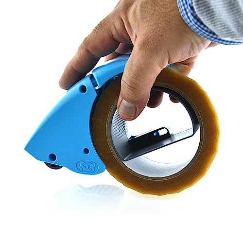 Office Box, Manueller Klebebandabroller (geeignet für alle Arten von Klebebändern) – Ref. 0522 – Ergonomisch und leicht, mit System reduziert 50 % Kraftaufwand, robust und effektiv (blau) von office box