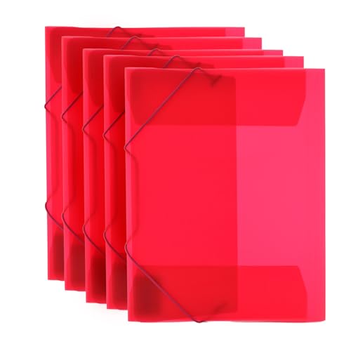 Office Box Mappe mit Gummiverschluss, hohe Festigkeit und Qualität, A4+, fünf durchscheinende Farben und zwei undurchsichtige Farben, waschbar und sehr robust von Office Box Office Box Mappe mit Gummiverschluss, hohe Festigkeit und Qualität, A4+, fünf durchscheinende Farben und zwei undurchsichtige Farben, waschbar und sehr robust von Office Box von office box