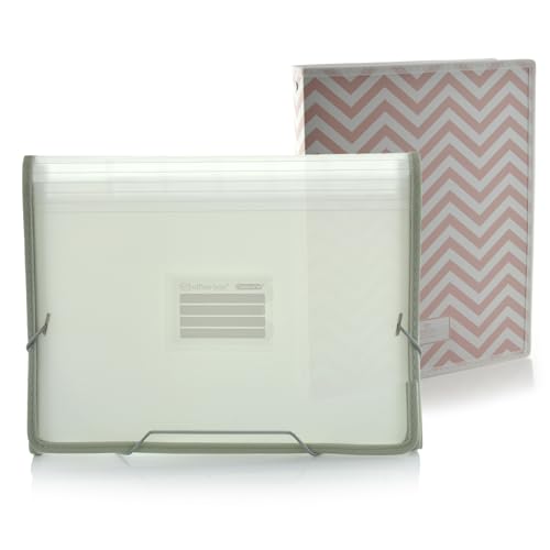 Office Box - Schulranzen-Set: Ordner mit 12 Teilungen, Panorama-Sichter und 80 Etiketten + Ordner mit 4 Ringen von 25 mm, Qualität für den gesamten Kurs von Colorline. (Grau + C-Ring) von office box