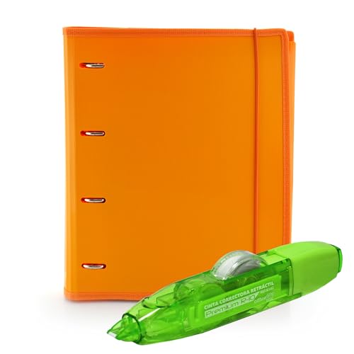 Office box - Cole Backpack: Ordner & Block + Korrekturband R10 - Ihr kompletter Ordner + ein nachfüllbarer Korrektor von höchster Qualität zum einmaligen Preis (Orange + Korrekturroller R10) von office box