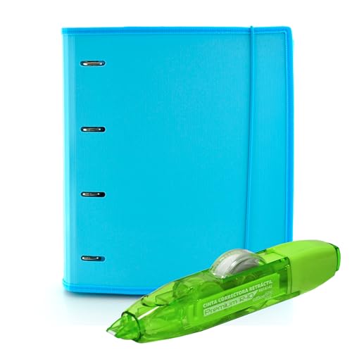 Office box - Cole Backpack: Ordner & Block + Korrekturband R10 - Ihr kompletter Ordner + ein nachfüllbarer Korrektor von höchster Qualität zum einmaligen Preis. (Hellblau + Korrekturroller R10) von office box
