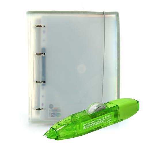 Office box - Cole Backpack: Ordner & Block + Korrekturband R10 - Ihr kompletter Ordner + ein nachfüllbarer Korrekturroller von höchster Qualität zum einmaligen Preis (Grau + Korrektor R10) von office box