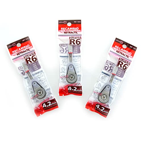 PracticOffice Super R6 - Hochwertige Ersatzteile für Korrekturbänder. 3 Einheiten à 4.2 mm Breite PracticOffice Super R6 - Hochwertige Ersatzteile für Korrekturbänder. 3 Einheiten à 4.2 mm Breite von office box