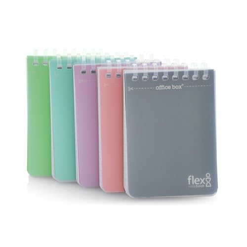 office box, Flexi A4/A5/A7 Notizbücher mit Deckblatt und Spiralbindung aus Polypropylen, 80 Blatt à 80 g, vorgeschnitten und perforiert, zum Abheften in Ihrem Ordner, 5 Farben, 5 Stück, A7 office box, Flexi A4/A5/A7 Notizbücher mit Deckblatt und Spiralbindung aus Polypropylen, 80 Blatt à 80 g, vorgeschnitten und perforiert, zum Abheften in Ihrem Ordner, 5 Farben, 5 Stück, A7 von office box