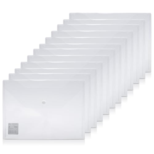 Dokumententasche A4 24er Pack Klettverschluss | Sichttasche Transparent | A4 Dokumentenmappe Sammelmappe für Dokumente | Organisieren und sicher transportieren | wasserabweisend Dokumententasche A4 24er Pack Klettverschluss | Sichttasche Transparent | A4 Dokumentenmappe Sammelmappe für Dokumente | Organisieren und sicher transportieren | wasserabweisend von office point germany