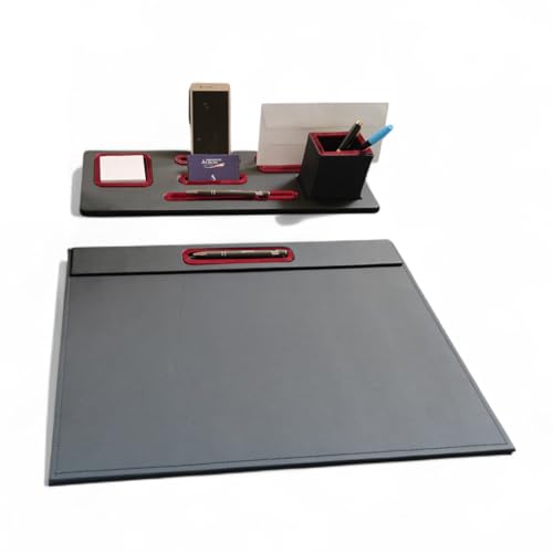 Oggettando Schreibtisch-Set aus schwarzem PU-Leder, 5-in-1-Organizer mit Standfunktion, Briefablage, Kartenhalter, Halterung für Stifte, Stiftehalter, Stiftehalter, Stiftehalter, Büro, Zuhause (ACR Oggettando Schreibtisch-Set aus schwarzem PU-Leder, 5-in-1-Organizer mit Standfunktion, Briefablage, Kartenhalter, Halterung für Stifte, Stiftehalter, Stiftehalter, Stiftehalter, Büro, Zuhause (ACR von oggettando