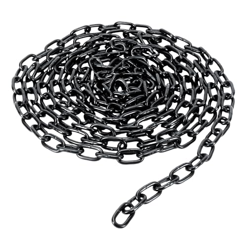 ohbien Starke Stahlkette aus Kohlenstoffstahl, 6m 6mm Kette Schwarz, Gliederkette aus Kohlenstoffstahl für Hängezäune Kette Hängesessel Schaukelkette Hundekette Garagentore ohbien Starke Stahlkette aus Kohlenstoffstahl, 6m 6mm Kette Schwarz, Gliederkette aus Kohlenstoffstahl für Hängezäune Kette Hängesessel Schaukelkette Hundekette Garagentore von ohbien