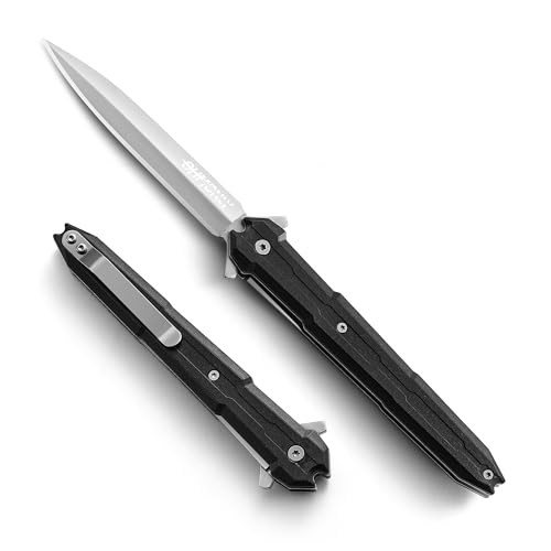 ohmonlyhoo Klappmesser Einhandmesser, Taschenmesser mit ABS-Kunststoffgriff und Taschenclip, EDC-Messer für Angeln, Camping, für Männer und Frauen von ohmonlyhoo