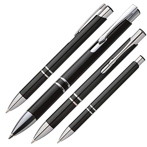 10 Kugelschreiber aus Kunststoff / Farbe: schwarz von ohne Markenname