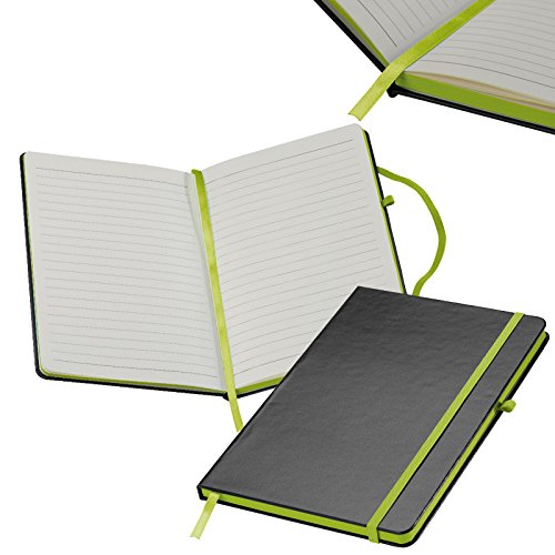 Notizbuch / DIN A5 / 160 S. / liniert / PU Hardcover / Farbe: apfelgrün von ohne Markenname