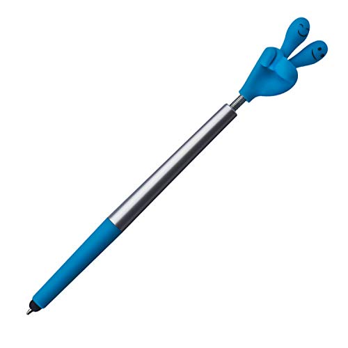Touchpen Kugelschreiber / "Smile Hand" / Farbe: silber-türkis Touchpen Kugelschreiber / "Smile Hand" / Farbe: silber-türkis von ohne Markenname